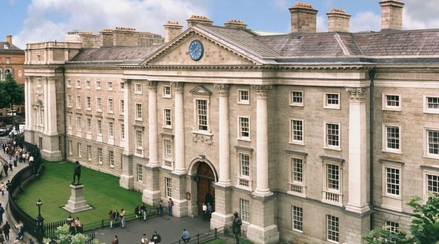 The front of Trinity College Dublin's campus