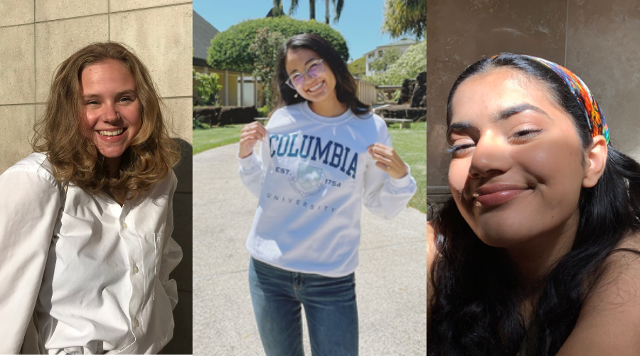 Left to right: Amélie Lundskog '25GS/TCD, Taylor Moniz '25GS/TCD, Priyanka Joshi '25GS/TCD