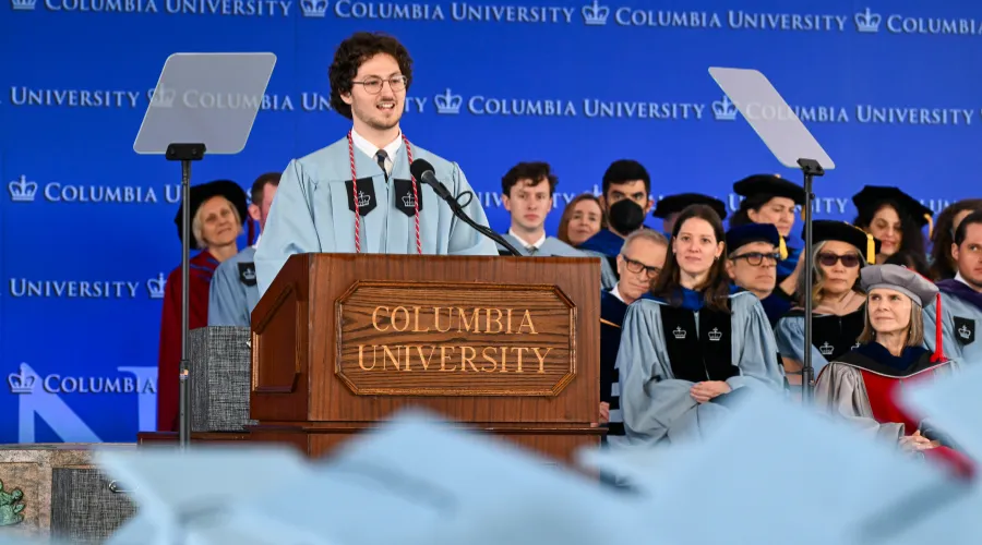 Peter Gorman speaking at the GS Class Day Ceremony