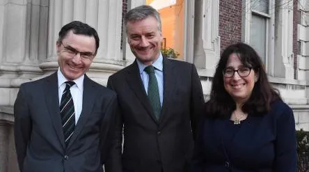 Patrick Prendergast, David Madigan and Dean Lisa Rosen-Metsch